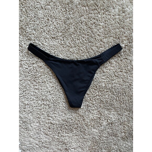 Frankies Bikinis Stormy Cheeky Bikini Bottom in Black Size LARGE - Picture 1 of 6